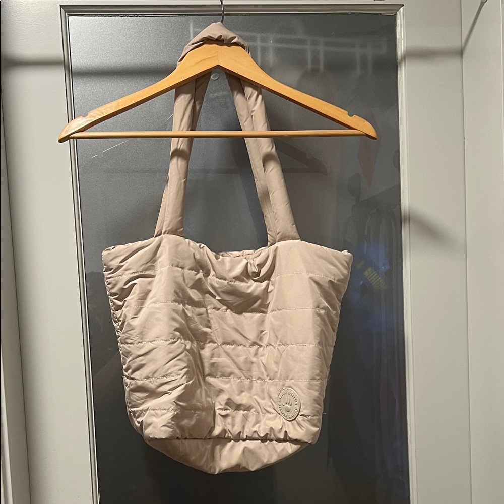 Bearpaw Beige Quilted Tote Bag